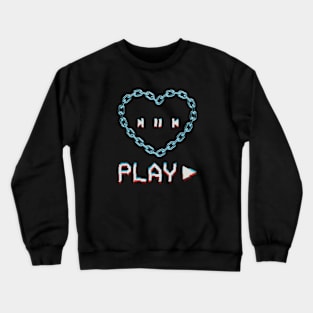 Play Aesthetic Y2K Chains Glitch Crewneck Sweatshirt